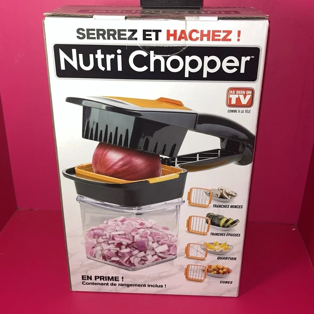 Nutri Chopper Kitchen‎ Appliance Slice, Wedge, Cube; Storage Container Included